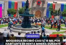 MOQUEGUA | MOQUEGUA RECIBIÓ CASI S/ 16 MIL POR HABITANTE EN RENTA MINERA DURANTE LOS ÚLTIMOS TRES AÑOS.