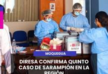 MOQUEGUA | DIRESA CONFIRMA QUINTO CASO DE SARAMPIÓN EN LA REGIÓN.