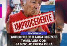 MOQUEGUA | ARBOLITO DE KAUSACHUN SE TAMBALEA CON JAMOCHO FUERA DE LA “CANCHA ELECTORAL”