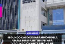 MOQUEGUA | SEGUNDO CASO DE SARAMPIÓN EN LA UNAM: DIRESA INTENSIFICARÁ VACUNACIÓN ANTE BRECHA DE ESTUDIANTES NO INMUNIZADOS.