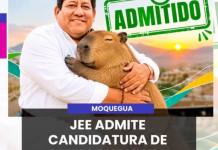 MOQUEGUA | JEE ADMITE A TRÁMITE CANDIDATURA DE SANTOS VILLEGAS.