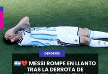 DEPORTES | MESSI ROMPE EN LLANTO TRAS LA DERROTA DE ARGENTINA EN LA FINAL.