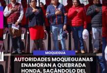 MOQUEGUA | AUTORIDADES MOQUEGUANAS ENAMORAN A QUEBRADA HONDA, SACÁNDOLO DEL OLVIDO.