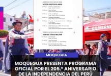 MOQUEGUA | MOQUEGUA PRESENTA PROGRAMA OFICIAL POR EL 205.° ANIVERSARIO DE LA INDEPENDENCIA DEL PERÚ.