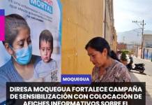 MOQUEGUA | DIRESA MOQUEGUA FORTALECE CAMPAÑA DE SENSIBILIZACIÓN CON COLOCACIÓN DE AFICHES INFORMATIVOS SOBRE EL SARAMPIÓN