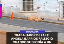 MOQUEGUA | TRABAJADOR DE LA I.E. ÁNGELA BARRIOS FALLECIÓ CUANDO SE DIRIGÍA A UN CAMPEONATO DE AJEDREZ.