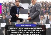 MOQUEGUA | ARCHIVO REGIONAL DE MOQUEGUA RECIBE RECONOCIMIENTO DEL ARCHIVO GENERAL DE LA NACIÓN POR SU DESTACADA LABOR ARCHIVÍSTICA, CULTURAL Y ACADÉMICA.