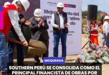 MOQUEGUA | SOUTHERN PERÚ SE CONSOLIDA COMO EL PRINCIPAL FINANCISTA DE OBRAS POR IMPUESTOS EN MOQUEGUA.
