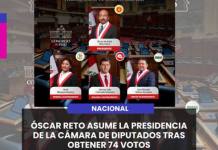 NACIONAL | ÓSCAR RETO ASUME LA PRESIDENCIA DE LA CÁMARA DE DIPUTADOS TRAS OBTENER 74 VOTOS.
