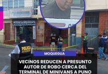 NOQUEGUA | VECINOS REDUCEN A PRESUNTO AUTOR DE ROBO CERCA DEL TERMINAL DE MINIVANS A PUNO.