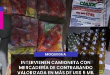 MOQUEGUA | INTERVIENEN CAMIONETA CON MERCADERÍA DE CONTRABANDO VALORIZADA EN MÁS DE US$ 5 MIL.