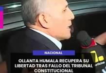 NACIONAL | OLLANTA HUMALA RECUPERA SU LIBERTAD TRAS FALLO DEL TRIBUNAL CONSTITUCIONAL.