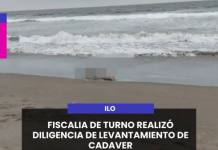 ILO | FISCALIA DE TURNO REALIZÓ DILIGENCIA DE LEVANTAMIENTO DE CADAVER.