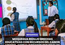 MOQUEGUA | REDUJO BRECHAS EDUCATIVAS CON RECURSOS DEL CANON MINERO, AFIRMA DIRECTOR REGIONAL DE EDUCACIÓN.