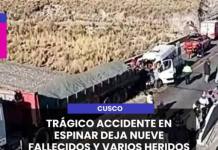 CUSCO | TRÁGICO ACCIDENTE EN ESPINAR DEJA NUEVE FALLECIDOS Y VARIOS HERIDOS GRAVES.