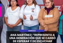 SAMEGUA | ANA MARTÍNEZ: REPRESENTO A UNA GENERACIÓN QUE SE CANSÓ DE ESPERAR Y DE ESCUCHAR PROMESAS VACÍAS.