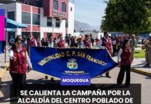 MOQUEGUA | SE CALIENTA LA CAMPAÑA POR LA ALCALDÍA DEL CENTRO POBLADO DE SAN FRANCISCO.