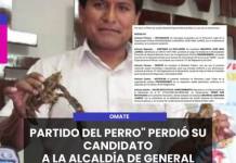 SANCHEZ CERRO | "PARTIDO DEL PERRO" PERDIÓ SU CANDIDATO A LA ALCALDÍA DE GENERAL SÁNCHEZ CERRO.