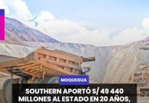 MOQUEGUA | SOUTHERN APORTÓ S/ 49 440 MILLONES AL ESTADO EN 20 AÑOS, SEGÚN ESTUDIO DEL IPE.