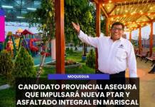 MOQUEGUA | SANTOS VILLEGAS ASEGURA QUE IMPULSARÁ NUEVA PTAR Y ASFALTADO INTEGRAL EN MARISCAL NIETO.