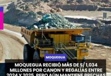 MOQUEGUA | RECIBIÓ MÁS DE S/ 1,034 MILLONES POR CANON Y REGALÍAS ENTRE 2024 Y 2025, PERO PERSISTEN DIFERENCIAS EN EL ACCESO A SERVICIOS Y DESARROLLO ENTRE SUS ZONAS URBANAS Y RURALES.