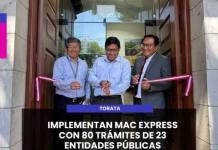 TORATA | IMPLEMENTAN MAC EXPRESS CON 80 TRÁMITES DE 23 ENTIDADES PÚBLICAS.