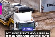 MOQUEGUA | MTC ENVÍA PUENTE MODULAR PARA RESTABLECER CONEXIÓN VIAL ENTRE ILO Y TACNA.