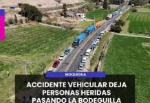 MOQUEGUA | ACCIDENTE VEHICULAR DEJA PERSONAS HERIDAS PASANDO LA BODEGUILLA.