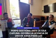 MOQUEGUA | PERPG GESTIONA ANTE LA AAA CAPLINA-OCOÑA LA LICENCIA DE USO DE AGUA PARA LAS PARCELAS DE LAS LOMAS DE ILO.
