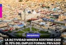 MOQUEGUA | LA ACTIVIDAD MINERA SOSTIENE CASI EL 70% DEL EMPLEO FORMAL PRIVADO EN MOQUEGUA.