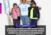 MOQUEGUA | ¿QUÉ RELACIÓN EXISTIRÍA ENTRE LUQUE Y ROBLEDO? DENUNCIA CONTRA RENZO QUIROZ ES ARCHIVADA EN MEDIO DE CUESTIONAMIENTOS.