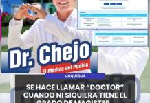 MOQUEGUA | SE HACE LLAMAR DOCTOR CUANDO NI SIQUIERA TIENE EL GRADO DE MAGISTER.