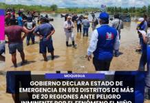 MOQUEGUA | GOBIERNO DECLARA ESTADO DE EMERGENCIA EN 893 DISTRITOS DE MÁS DE 20 REGIONES ANTE PELIGRO INMINENTE POR EL FENÓMENO EL NIÑO.