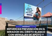 MOQUEGUA | REFUERZAN PREVENCIÓN EN EL MIRADOR DEL CRISTO BLANCO CON MENSAJES DE APOYO Y MAYOR VIGILANCIA