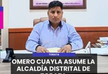 TORATA | OMERO CUAYLA ASUME LA ALCALDÍA DISTRITAL DE TORATA.
