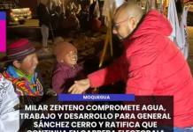 MOQUEGUA | MILAR ZENTENO COMPROMETE AGUA, TRABAJO Y DESARROLLO PARA GENERAL SÁNCHEZ CERRO Y RATIFICA QUE CONTINUA EN CARRERA ELECTORAL