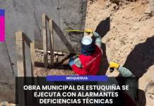 MOQUEGUA | OBRA MUNICIPAL DE ESTUQUIÑA SE EJECUTA CON ALARMANTES DEFICIENCIAS TÉCNICAS.