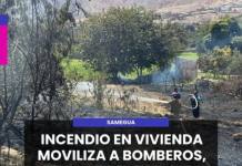 SAMEGUA | INCENDIO EN VIVIENDA MOVILIZA A BOMBEROS, SERENAZGO Y VECINOS