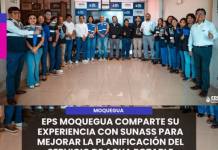MOQUEGUA | EPS MOQUEGUA COMPARTE SU EXPERIENCIA CON SUNASS PARA MEJORAR LA PLANIFICACIÓN DEL SERVICIO DE AGUA POTABLE