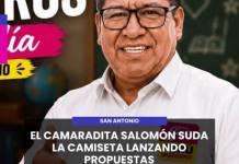SAN ANTONIO | EL CAMARADITA SALOMÓN SUDA LA CAMISETA LANZANDO PROPUESTAS