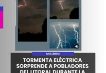 MOLLENDO | TORMENTA ELÉCTRICA SORPRENDE A POBLADORES DEL LITORAL DURANTE LA NOCHE