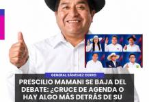 GENERAL SÁNCHEZ CERRO | PRESCILIO MAMANI SE BAJA DEL DEBATE: ¿CRUCE DE AGENDA O HAY ALGO MÁS DETRÁS DE SU AUSENCIA?