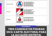 CUCHUMBAYA | TRES CANDIDATOS FIGURAN EN EL CARTEL ELECTORAL PARA LA ALCALDÍA DISTRITAL