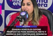 MOQUEGUA | SANDRA GONZÁLES EXPONE PROPUESTAS PARA MARISCAL NIETO Y ANUNCIA QUE CONTINUARÁ DENUNCIA POR VIOLENCIA POLÍTICA