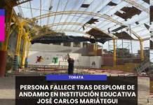 TORATA | PERSONA FALLECE TRAS DESPLOME DE ANDAMIO EN INSTITUCIÓN EDUCATIVA JOSÉ CARLOS MARIÁTEGUI