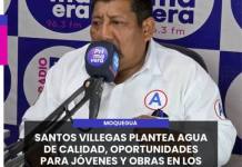 MOQUEGUA | SANTOS VILLEGAS PLANTEA AGUA DE CALIDAD, OPORTUNIDADES PARA JÓVENES Y OBRAS EN LOS DISTRITOS DE MARISCAL NIETO