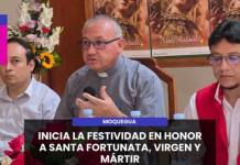 MOQUEGUA | INICIA LA FESTIVIDAD EN HONOR A SANTA FORTUNATA, VIRGEN Y MÁRTIR