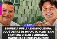 MOQUEGUA | SEGUNDA VUELTA EN MOQUEGUA: ¿QUÉ OBRAS DE IMPACTO PLANTEAN HERRERA CHEJO Y ABRAHAN CÁRDENAS EN SUS PLANES DE GOBIERNO?