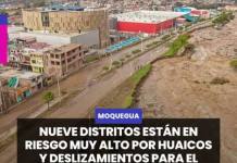 MOQUEGUA | NUEVE DISTRITOS ESTÁN EN RIESGO MUY ALTO POR HUAICOS Y DESLIZAMIENTOS PARA EL VERANO DE 2027