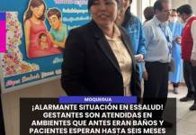 MOQUEGUA | ¡ALARMANTE SITUACIÓN EN ESSALUD! GESTANTES SON ATENDIDAS EN AMBIENTES QUE ANTES ERAN BAÑOS Y PACIENTES ESPERAN HASTA SEIS MESES POR UNA CITA MÉDICA